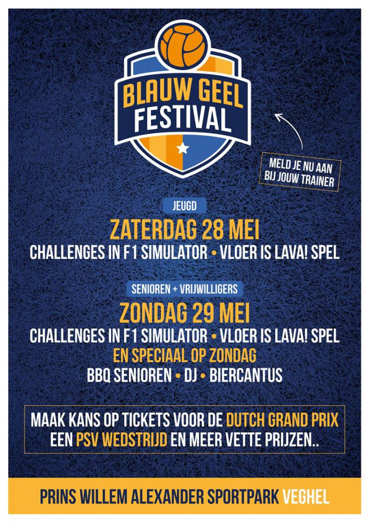 Zaterdag 28 Mei En Zondag 29 Mei Het Blauw Geel Festival » Sv Blauw ...